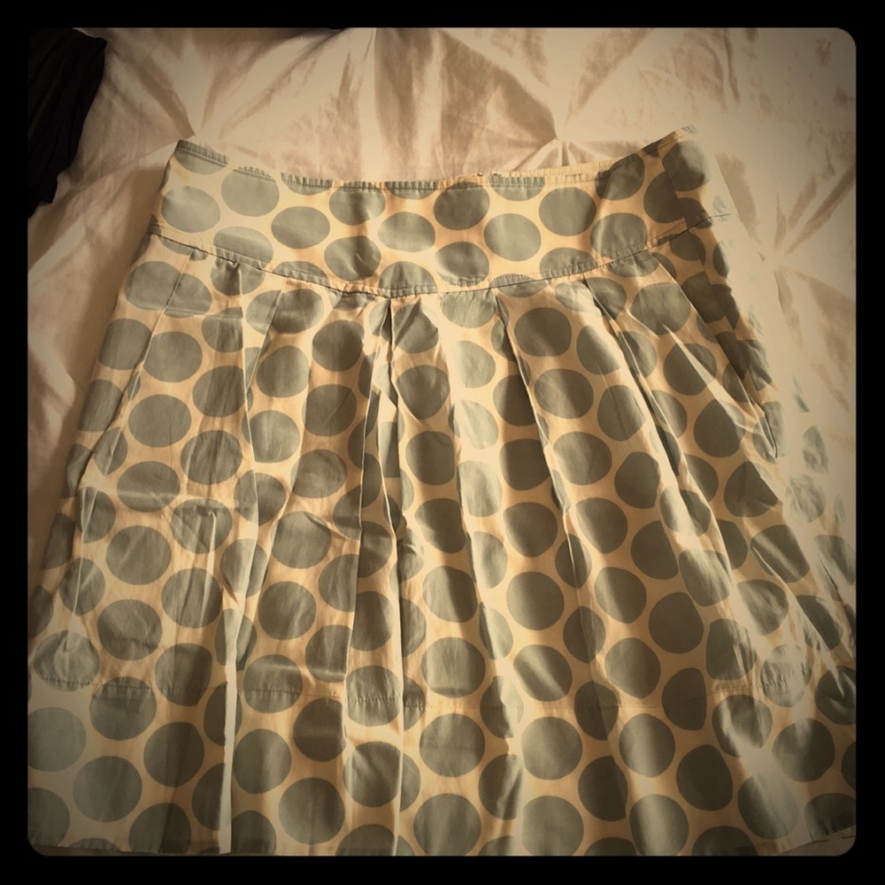 Blue polka dot skirt